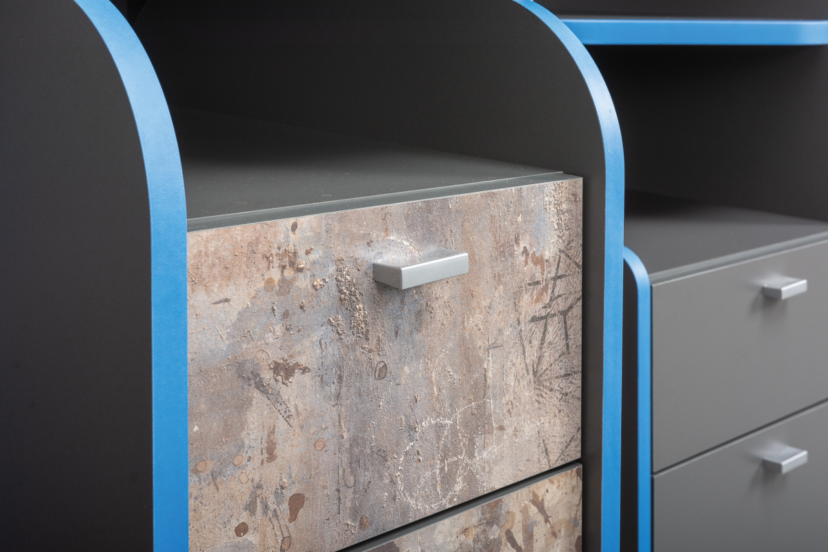 Индиго Компьютерный стол 12.61 с тумбой 10.94