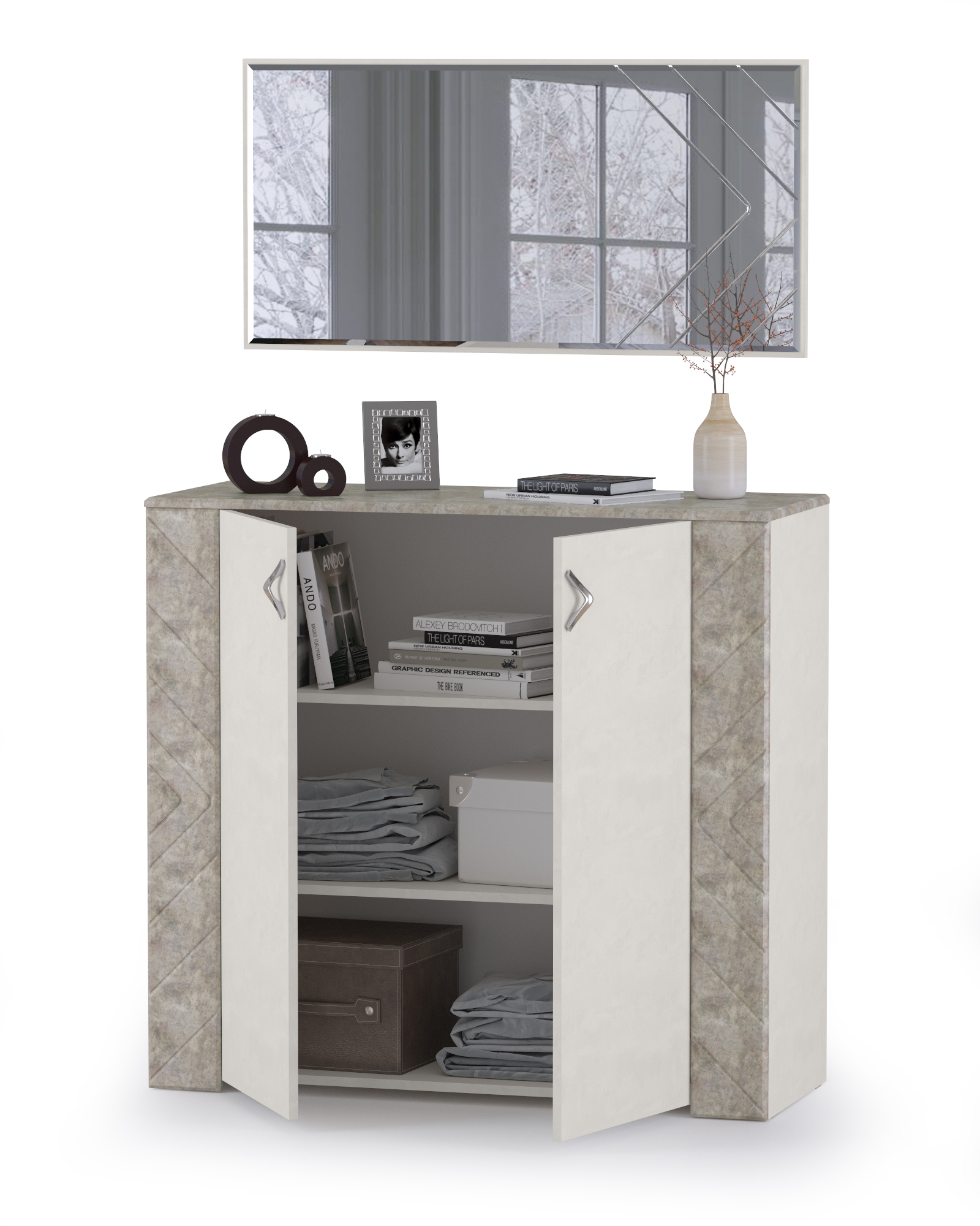 Амели Комод с зеркалом  (13.107+03.240)