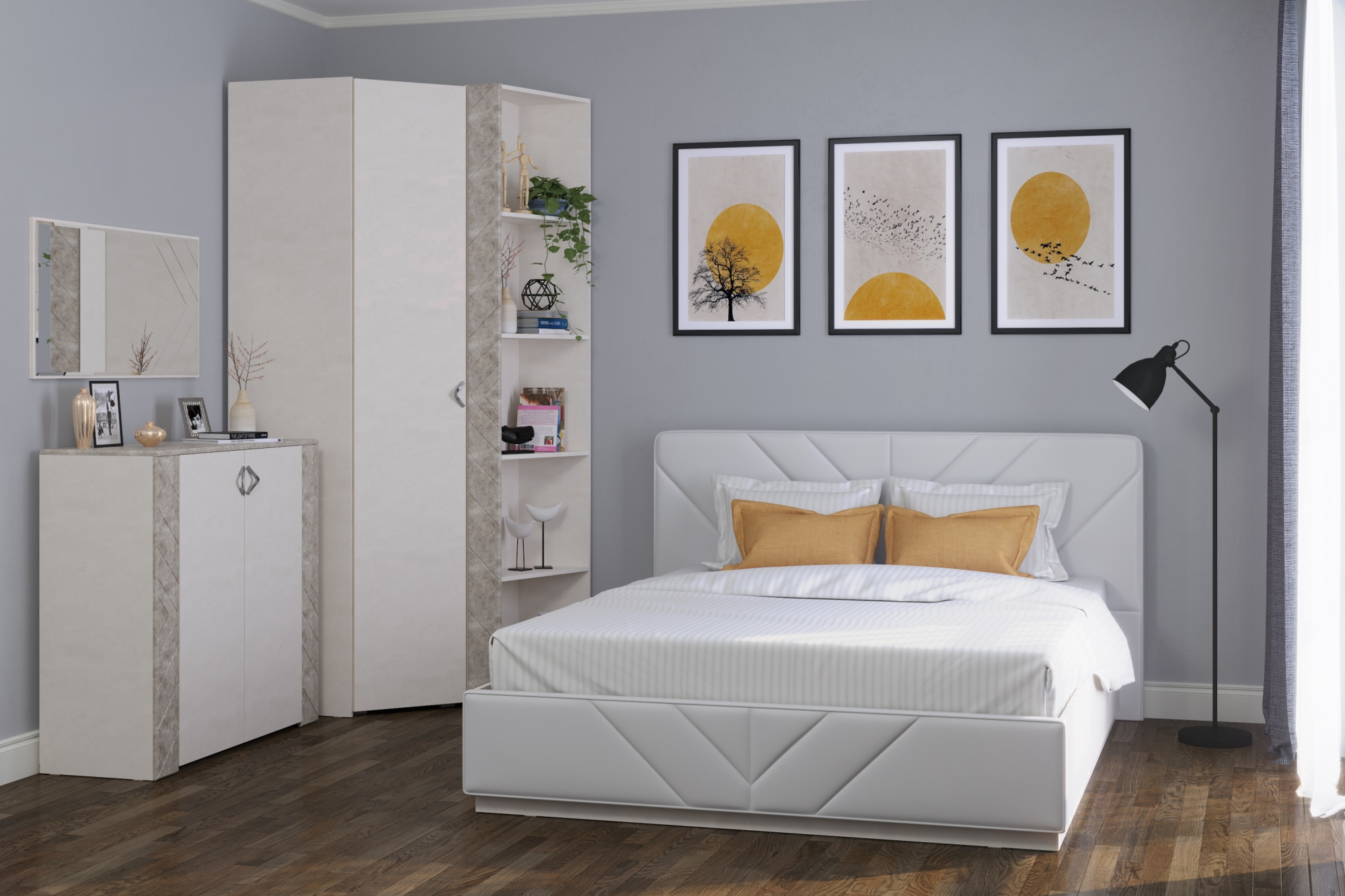 Амели Комод с зеркалом  (13.107+03.240)