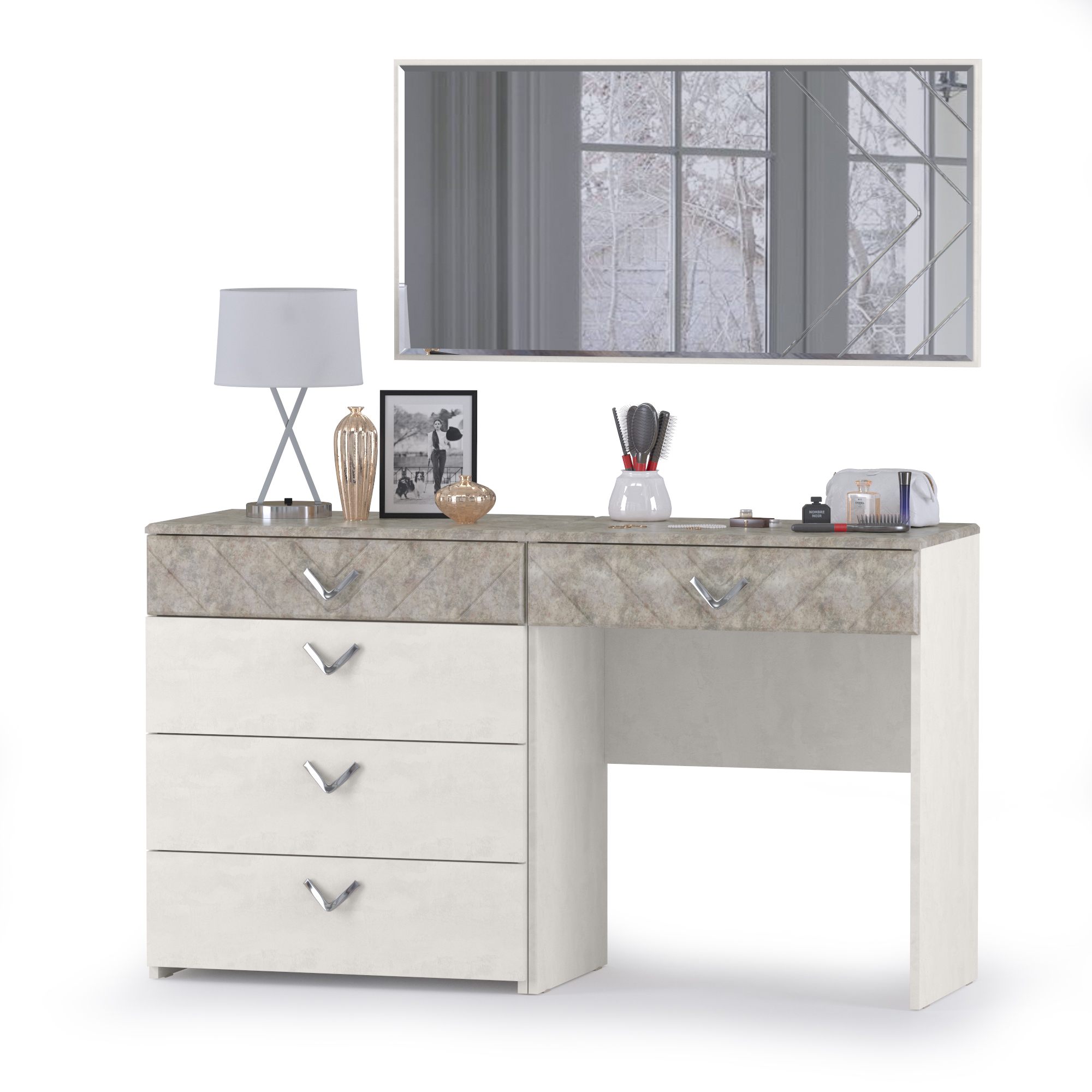 Амели Стол туалетный с комодом и зеркалом  (12.48+13.106+03.240)