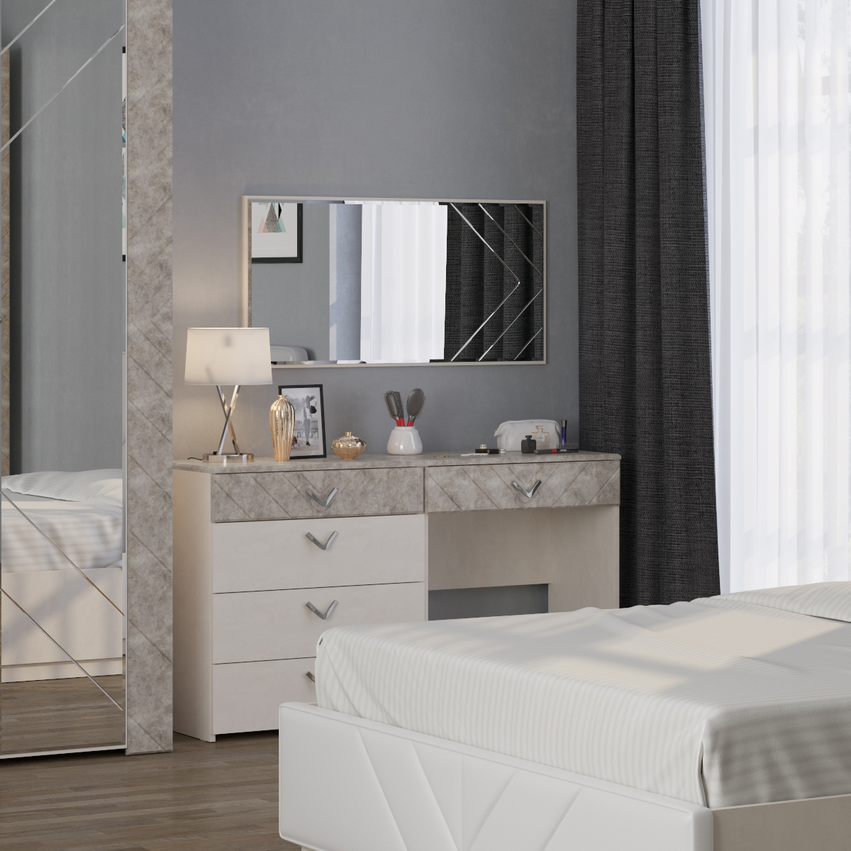 Амели Столик туалетный с зеркалом (12.48+03.240)