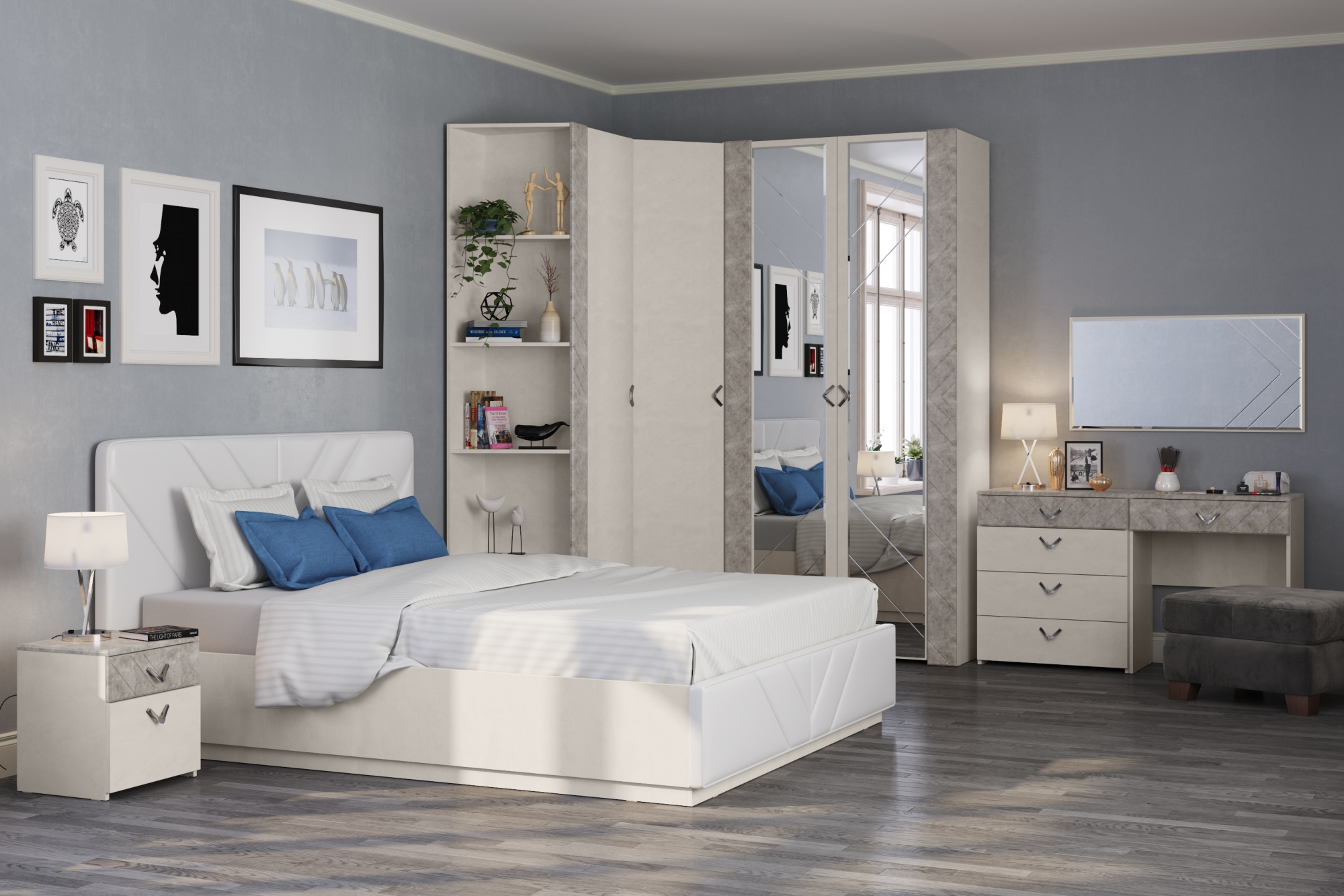 Амели Столик туалетный с зеркалом (12.48+03.240)