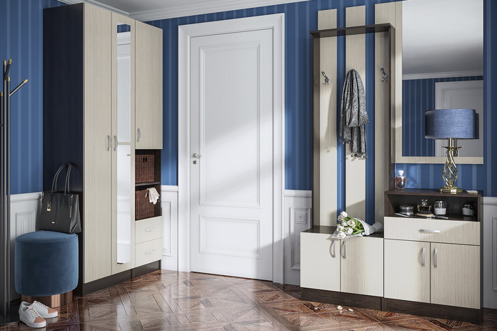 Вега прихожая модульная Венге/Дуб белфорд