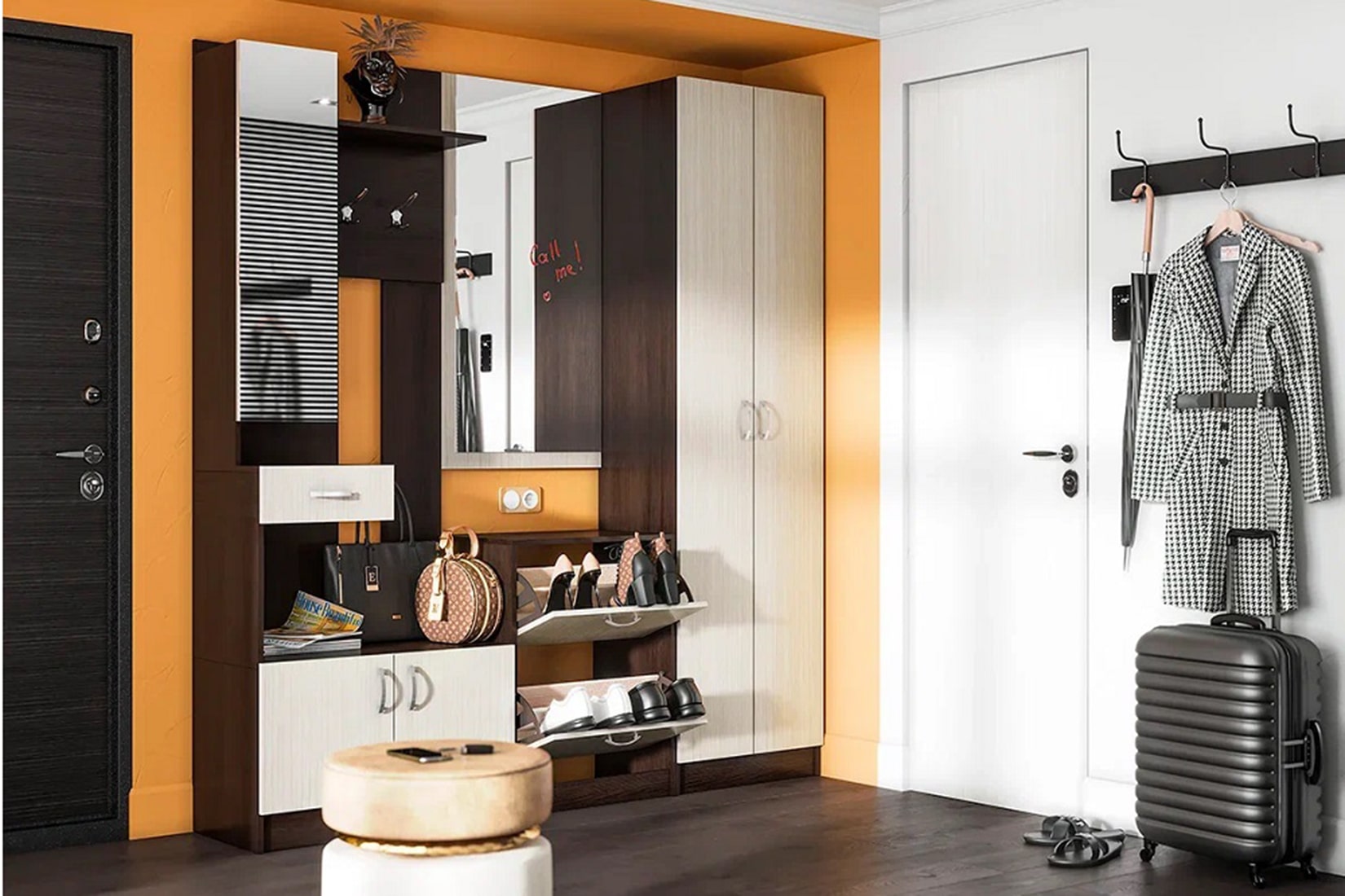 Вега прихожая модульная Венге/Дуб белфорд