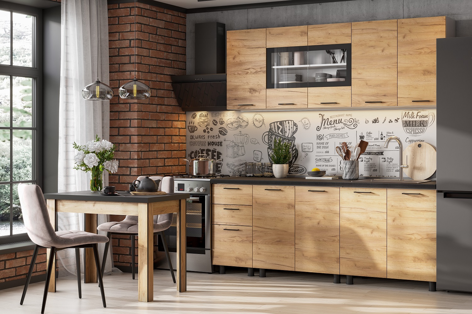 Стол обеденный Аризона, дуб золотой