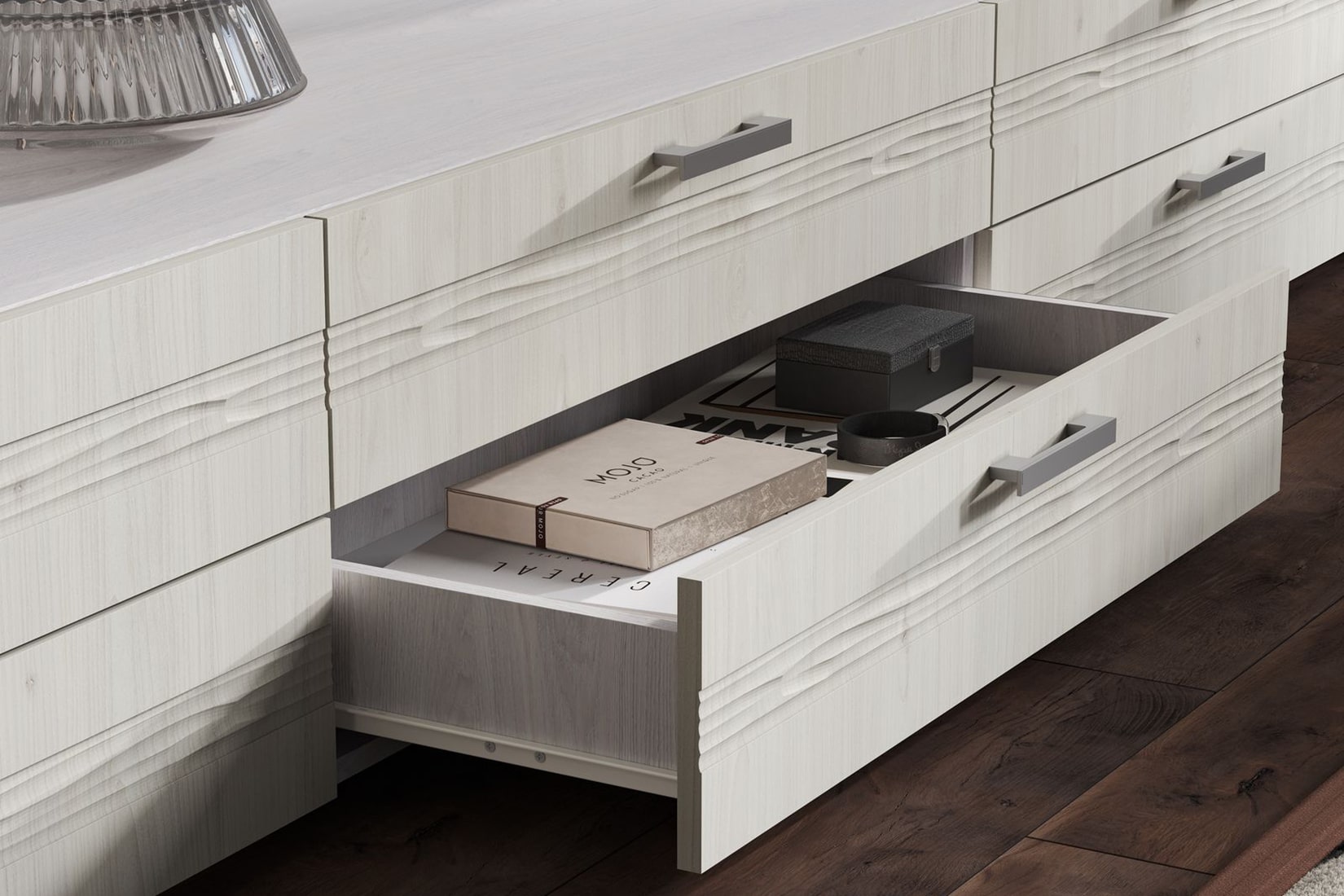 Амелия гостиная модульная Вяз каньон/Дуб анкор