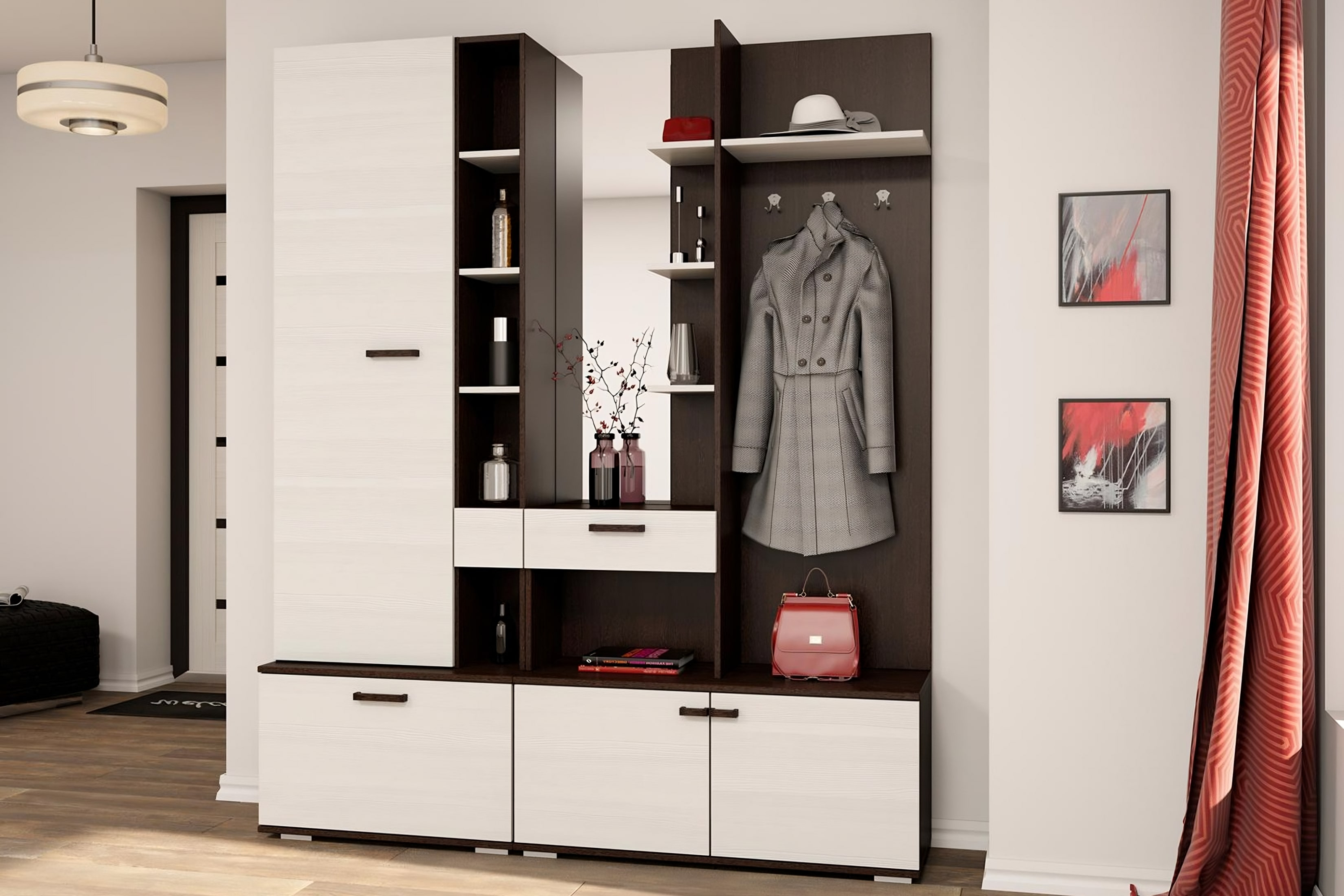 ИНЕС прихожая модульная Венге/Лоредо