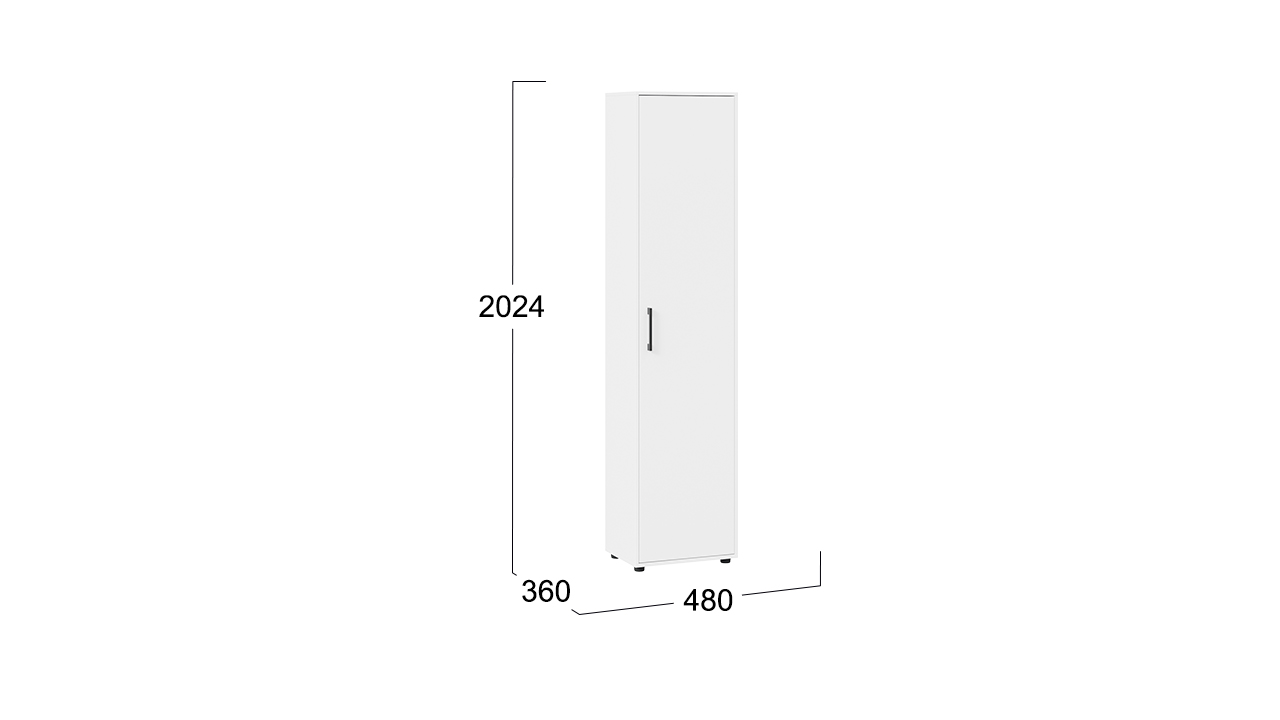 Шкаф «Витра» тип 1 Белый ясень/Белый