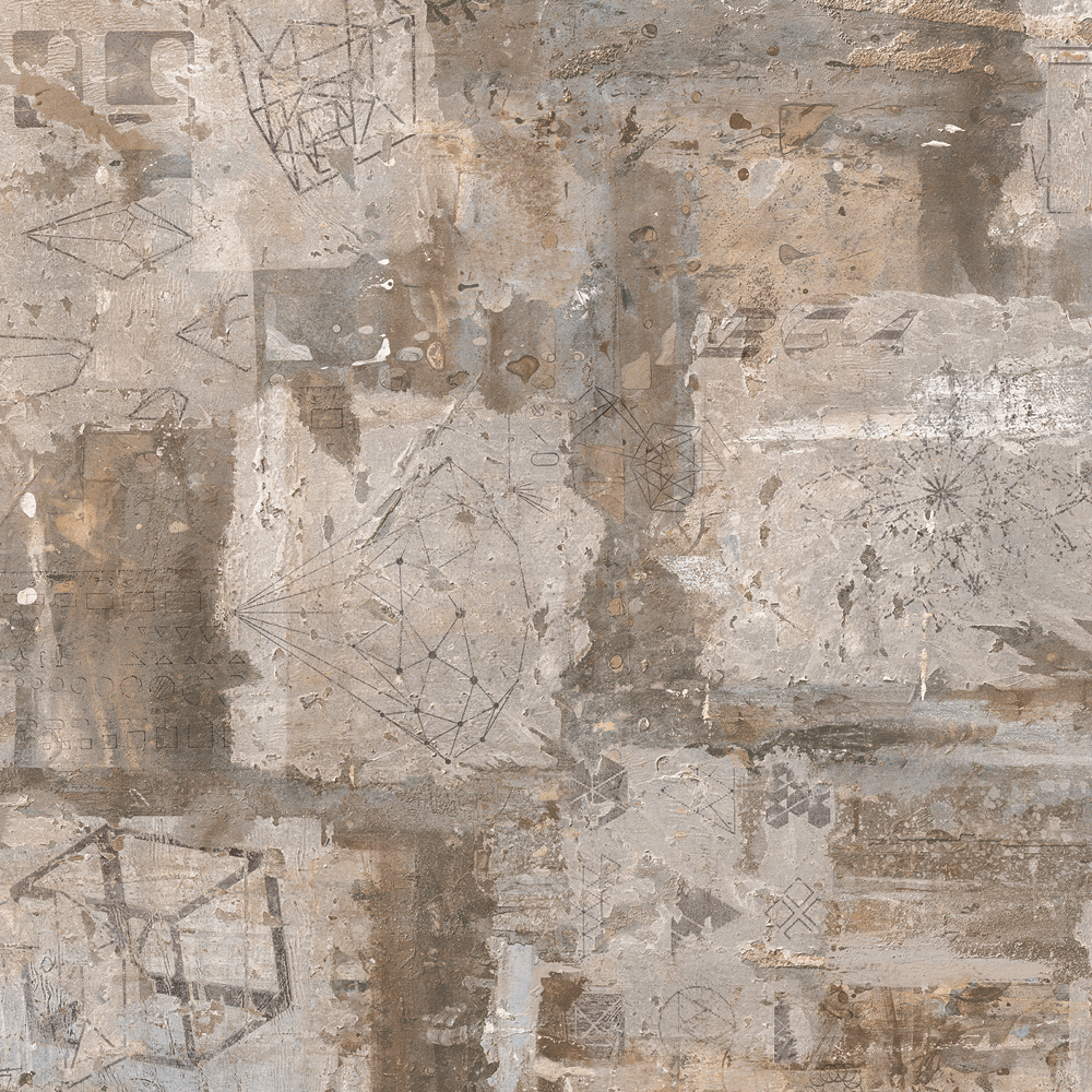 Индиго 11.03 Кровать 90 с выдвижным ящиком тёмно серый/граффити