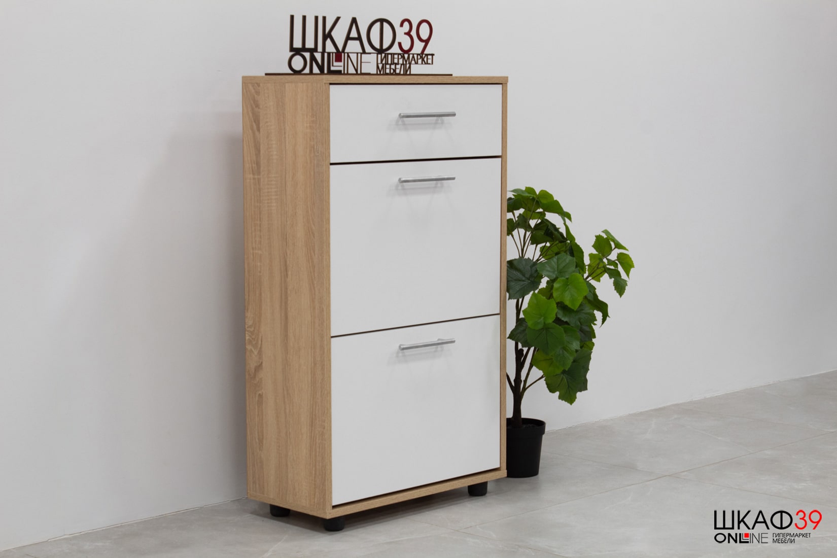 ТП-2 Обувница Сонома/Белый