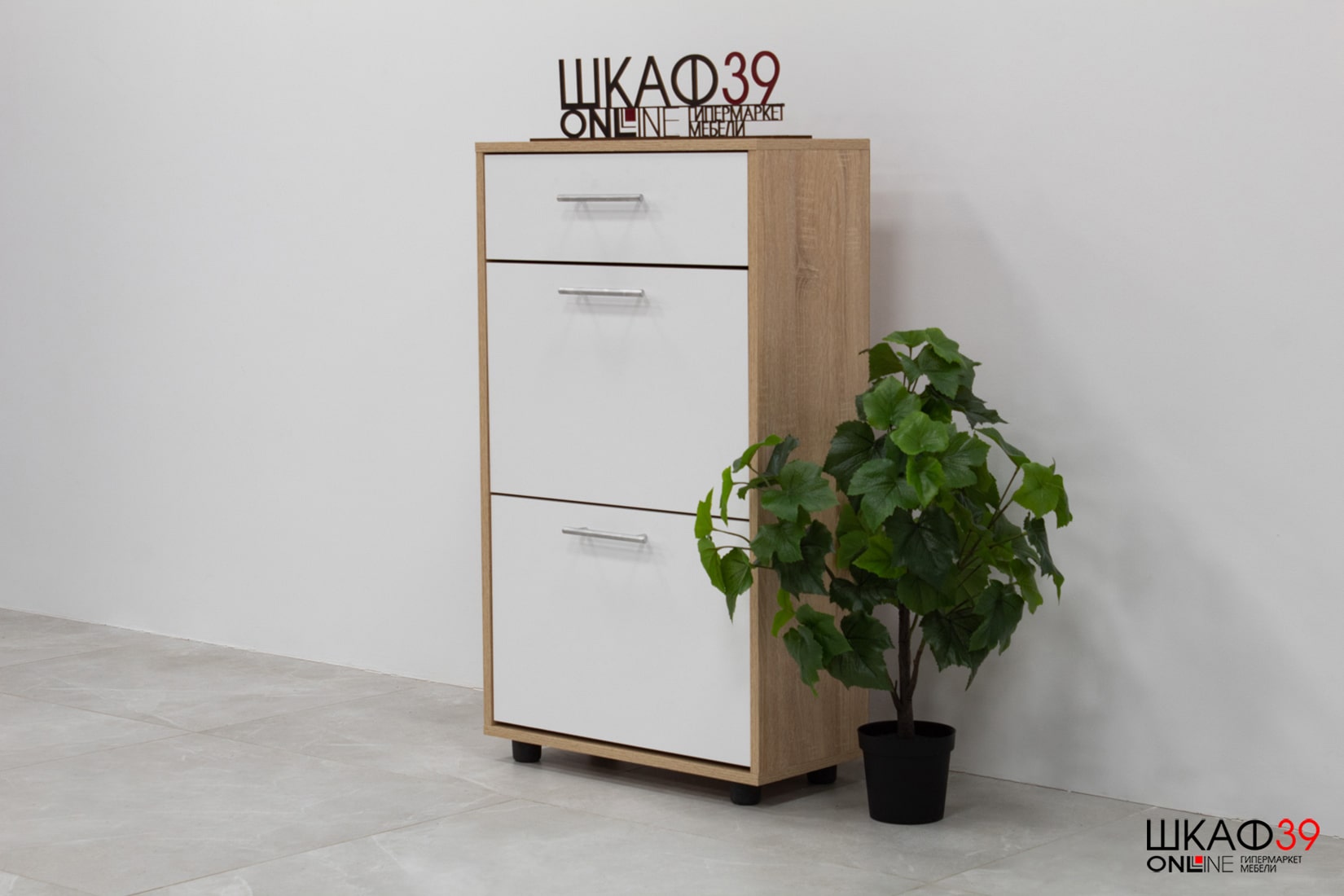 ТП-2 Обувница Сонома/Белый