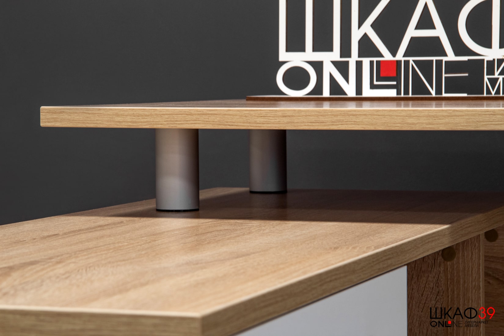 КСТ-109Л Стол компьютерный левый, сонома/белый