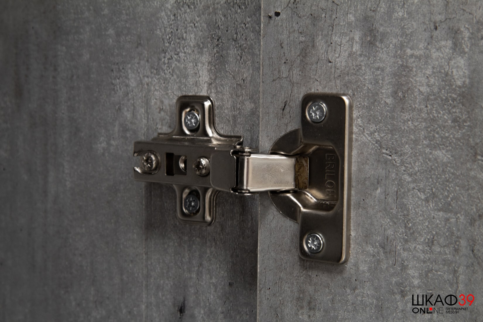 Шкаф четырехстворчатый Инстайл ШК-31, бетон/белый