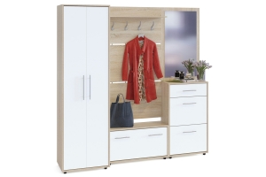 Сокол Прихожая №10 (ВШ-3.1+ТП-3 + ТП-2+ПЗ-3+ШО-1)  Сонома/Белый