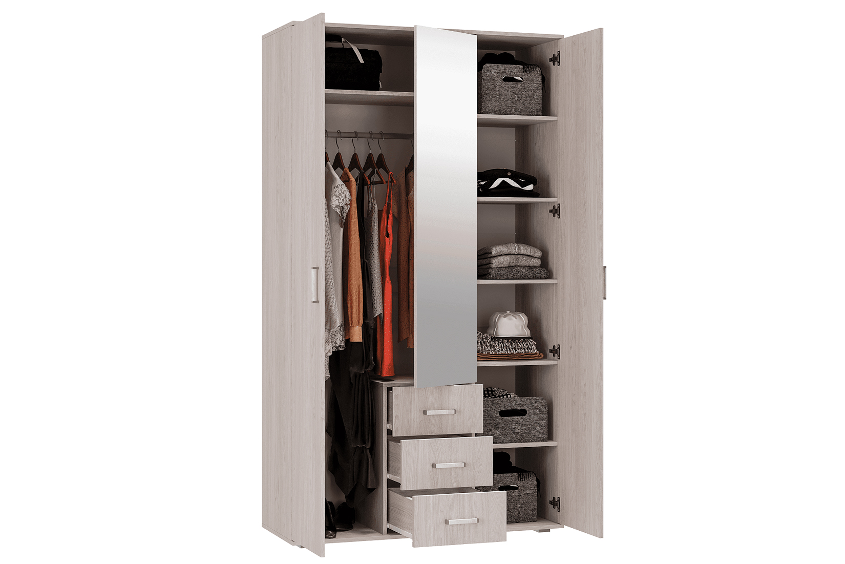 Белла Комплект 2 Стенка Ясень белый