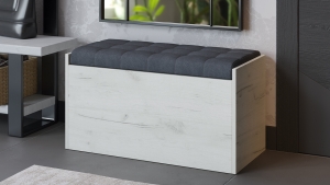 Форест Исп. 2 Пуф Дуб Крафт белый/Велюр серый