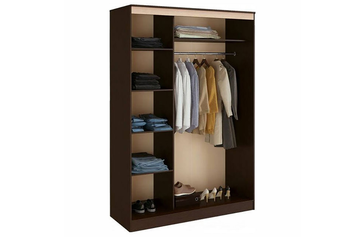 Шкаф-купе трехдверный Сакура, венге/лоредо