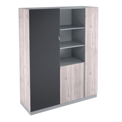 MODERN Шкаф для одежды и документов 250/1A MD правый L150xH190xS55  Дуб серый/Антрацит