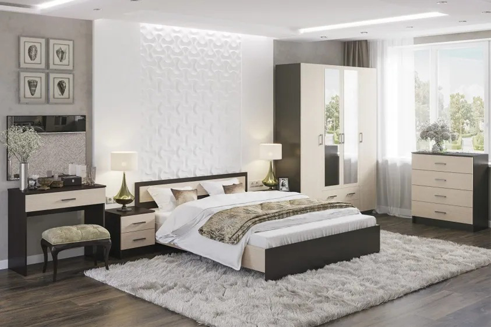 Гармония СТ 601 Стол трельяжный венге/белфорт