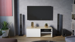 Diamond тип 7 Тумба ТВ Дуб Сонома/Белый