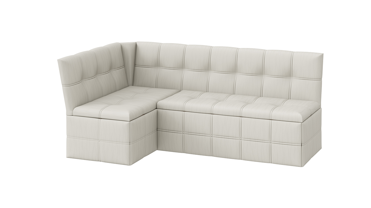 Скамья угловая «Домино» со спальным местом исп. 2 Кашемир крем
