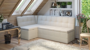 Скамья угловая «Домино» со спальным местом исп. 2 Кашемир крем