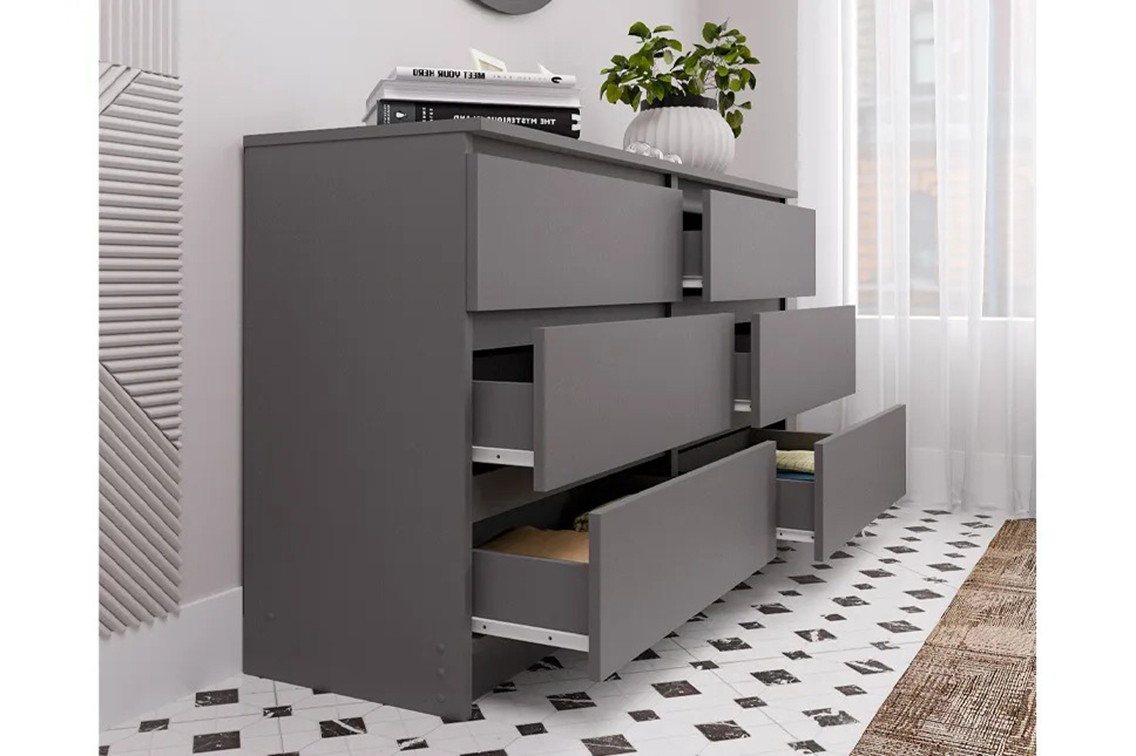 Мори МК 1380.6 Комод Графит