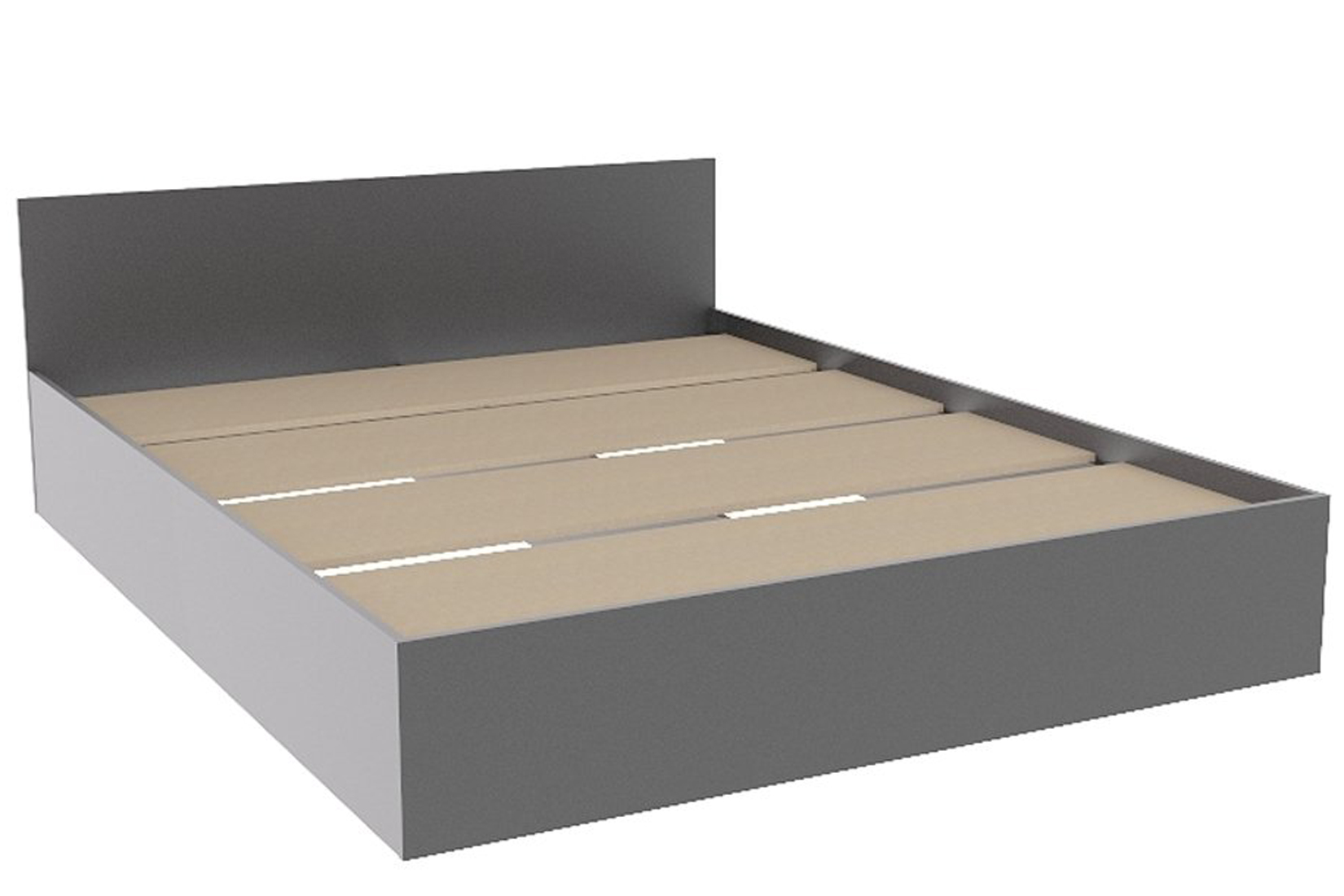 Мори 1600.1 Кровать 160х200 с ДСП настилом Графит