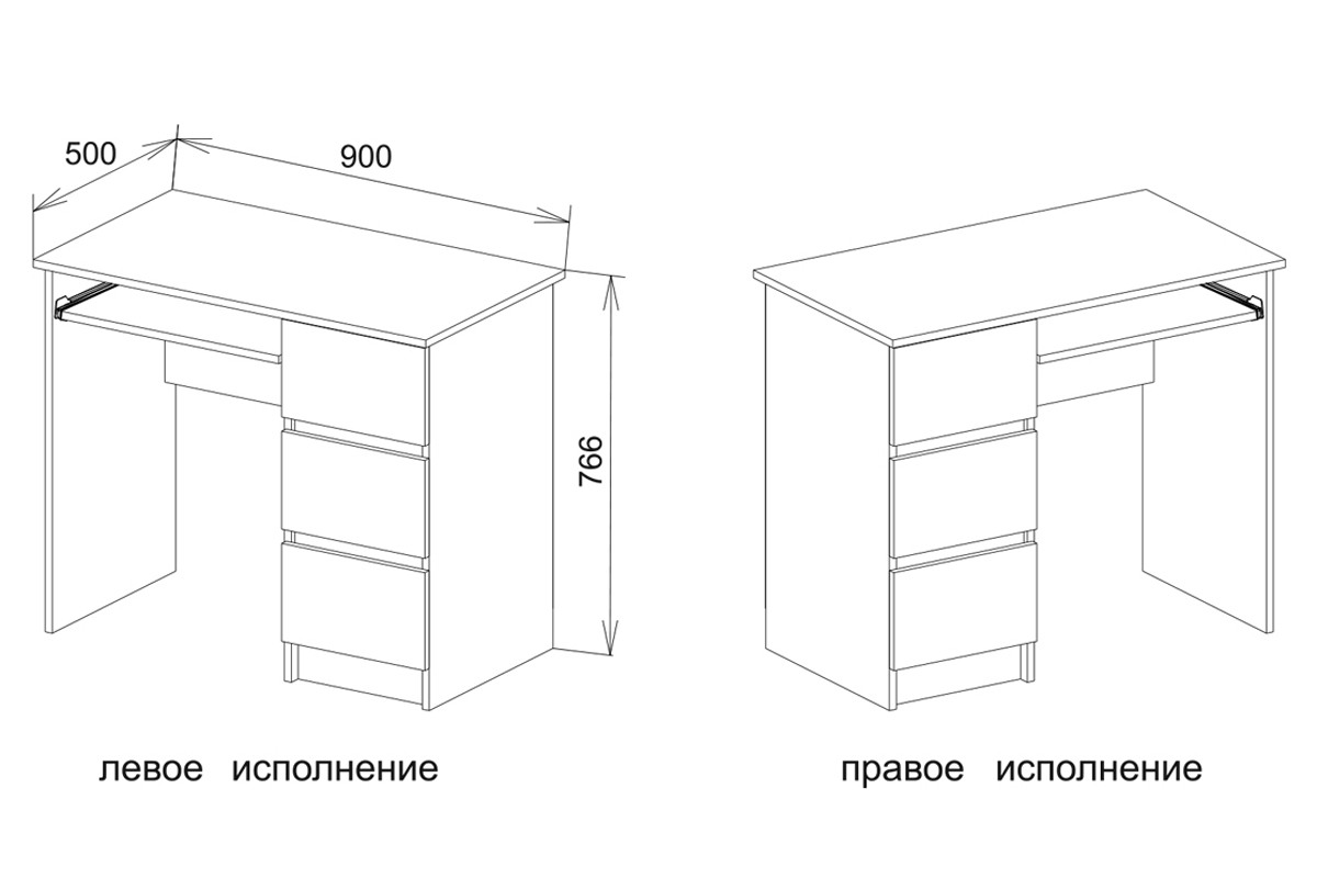 Мори МС-6 Стол правый Графит