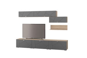 Скайлайн Гостиная 3 Дуб сонома/Графит