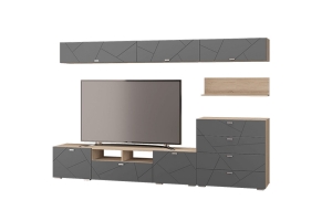 Скайлайн Гостиная 7 Дуб сонома/Графит