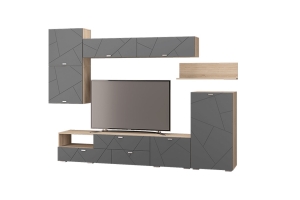 Скайлайн Гостиная 8 Дуб сонома/Графит