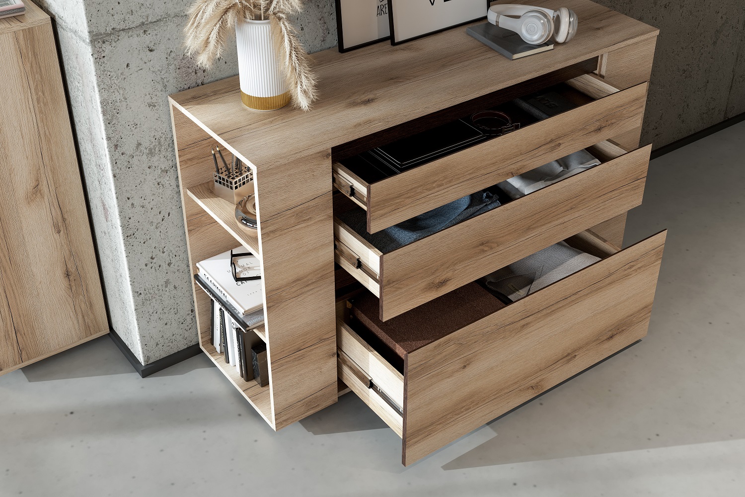 Берген Стенка Комплект 2 Дуб Делано/Венге