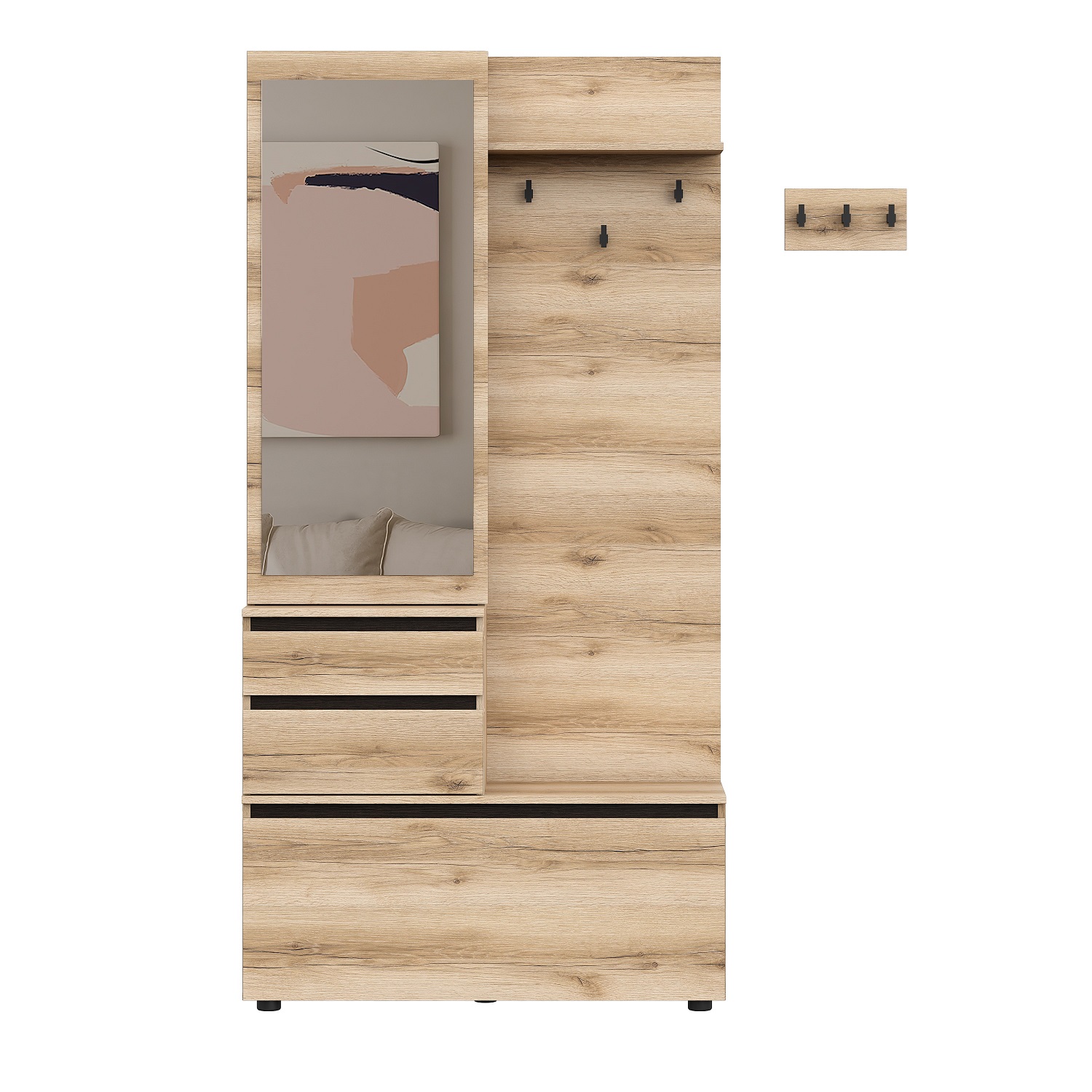 Вешалка с зеркалом Берген