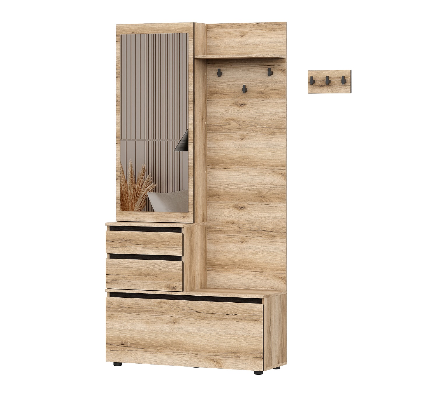 Вешалка с зеркалом Берген