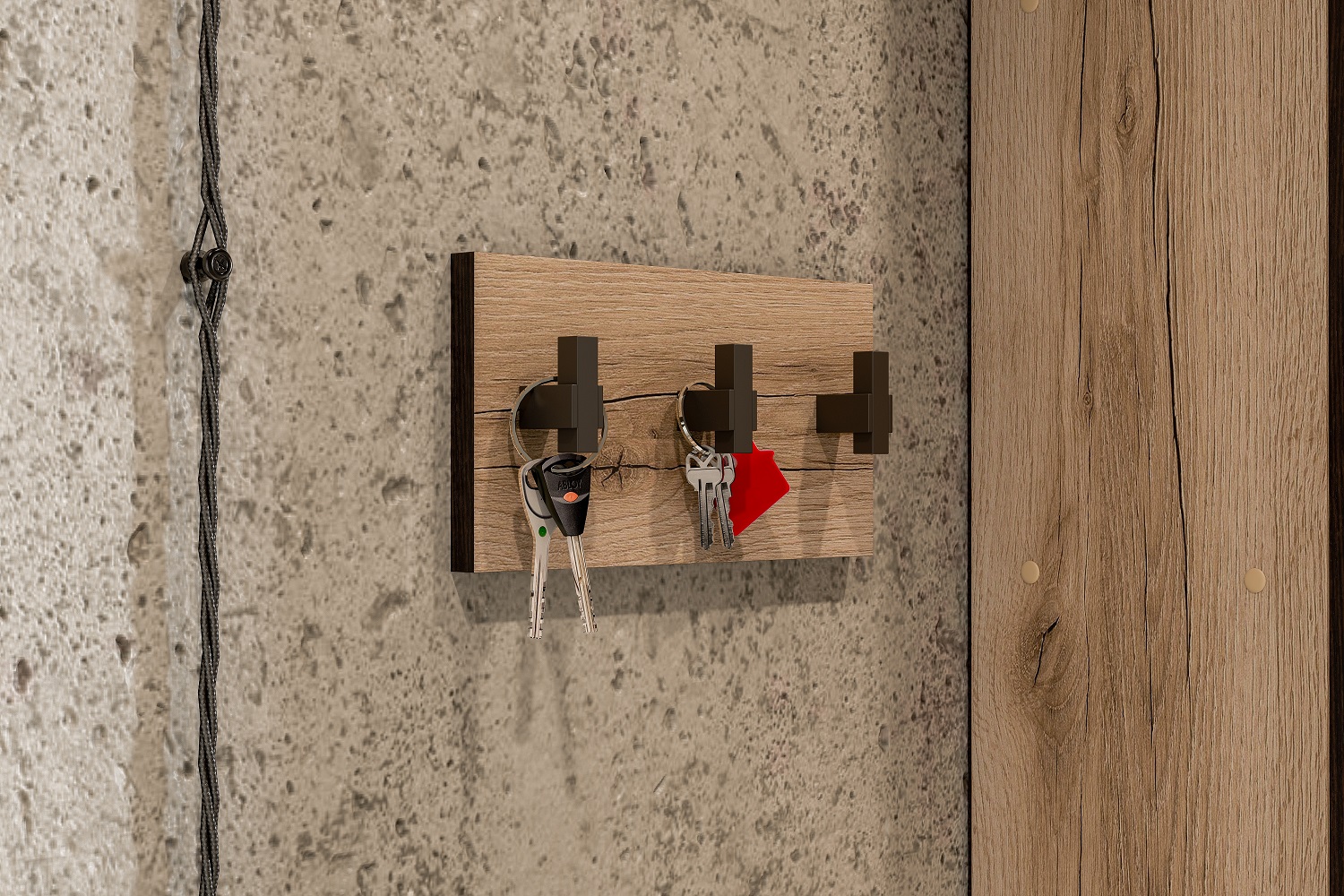 Берген Прихожая Комплект 2 Дуб Делано/Венге