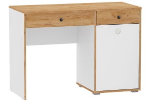 Вуди 12.42 Стол письменный Белый премиум/Дуб крафт золотой