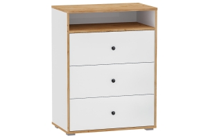 Вуди 13.293 Комод Белый премиум/Дуб крафт золотой