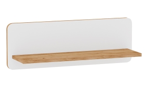 Вуди 15.46 Полка Белый премиум/Дуб крафт золотой