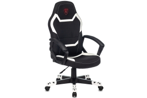 Бюрократ Zombie VIKING 10 Кресло Чёрный/Белый экокожа/текстиль