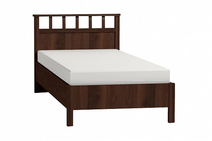 Кровать с ортопедическим основанием (металл) Sherlock 50 Люкс 90х200, орех