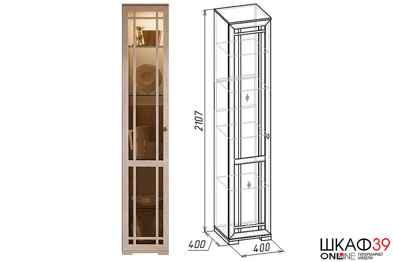 Шкаф для посуды Sherlock 13 левый, дуб сонома