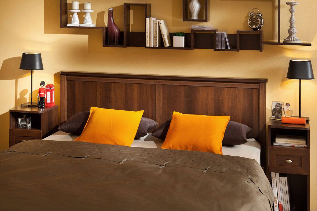 Кровать с подъемным механизмом Sherlock 43.2 140х200, орех