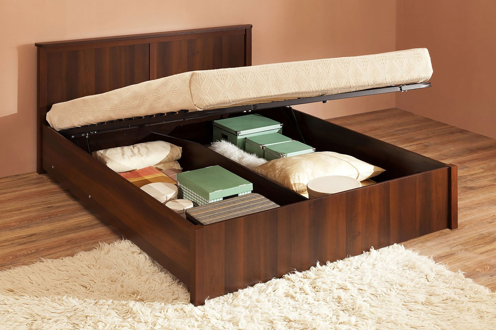 Кровать с подъемным механизмом Sherlock 43.2 140х200, орех