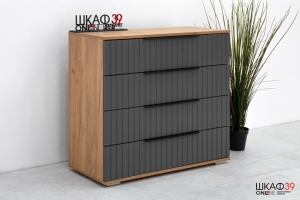 Хилтон Комод Дуб Крафт золотой/Графит матовый