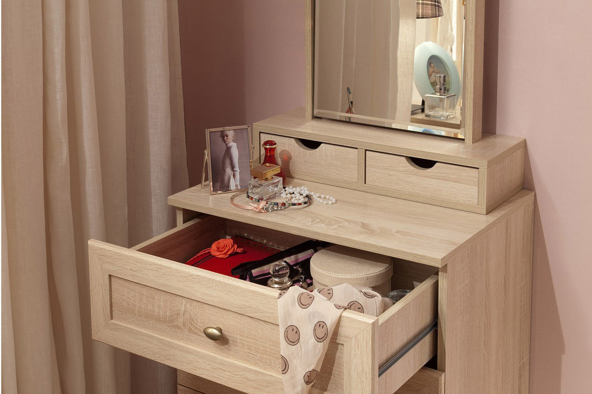 Трюмо с ящиками Sherlock 55, дуб сонома