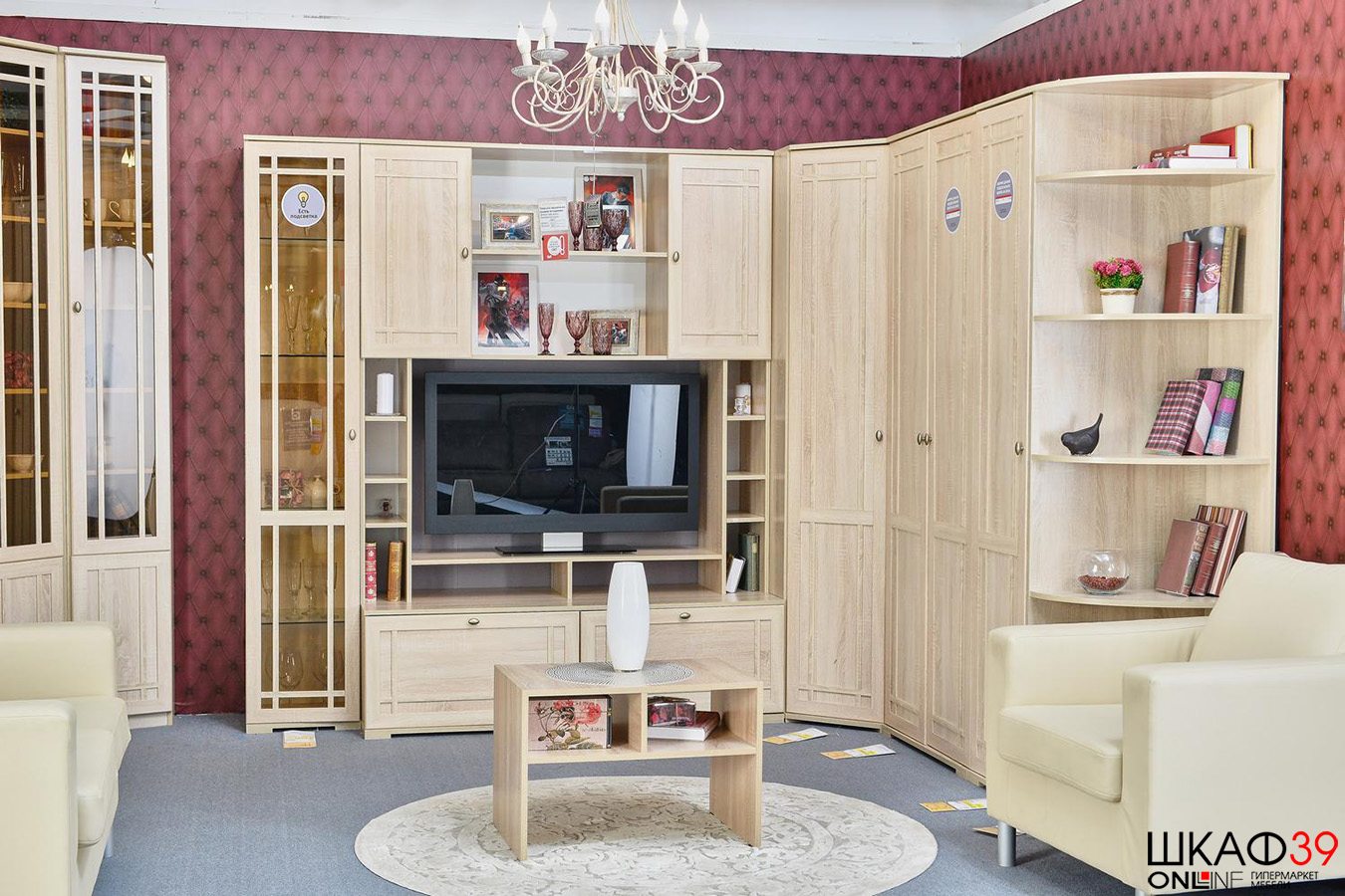 Шкаф распашной для одежды Sherlock 62, дуб сонома