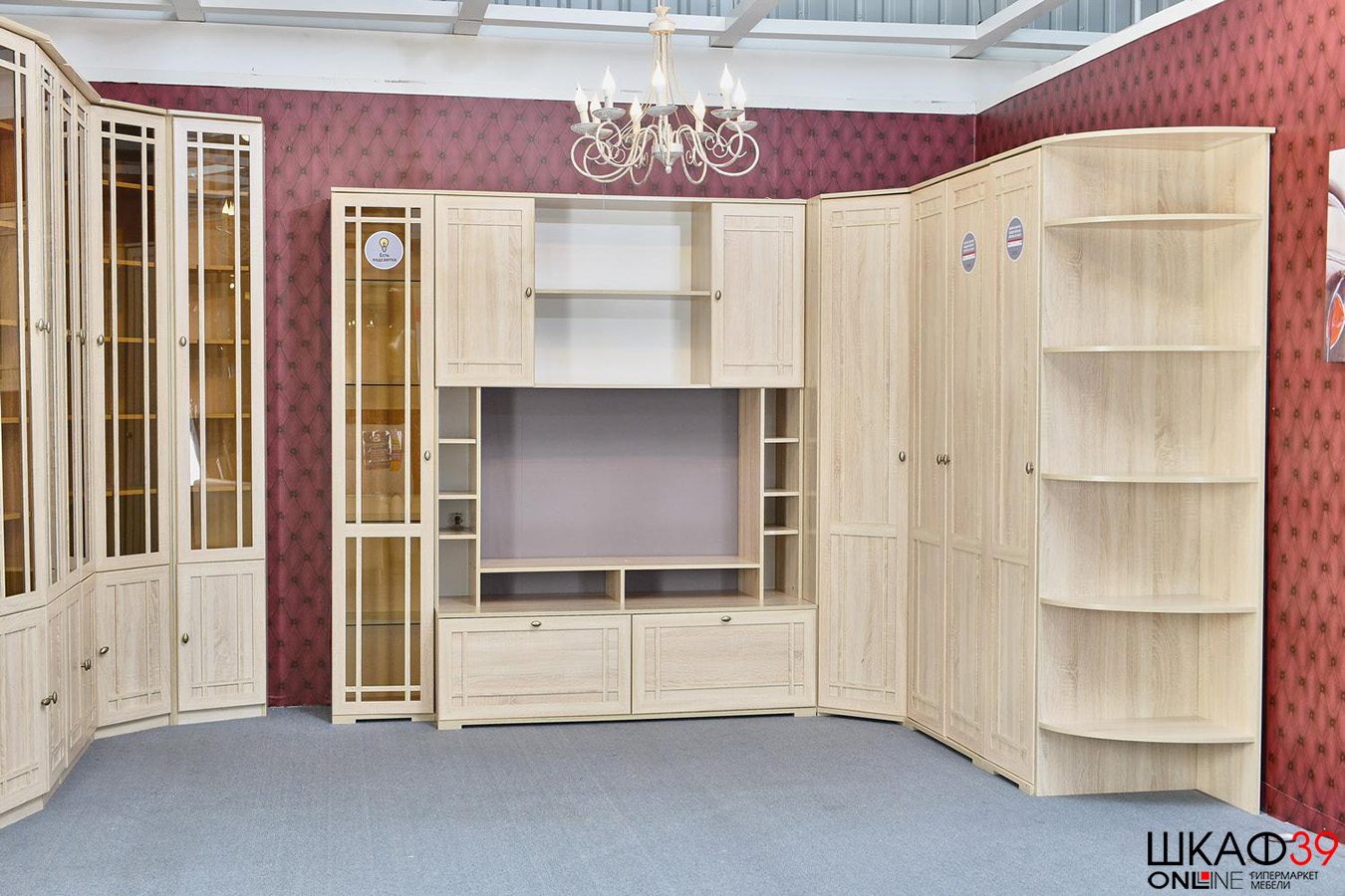 Шкаф распашной для одежды Sherlock 62, дуб сонома