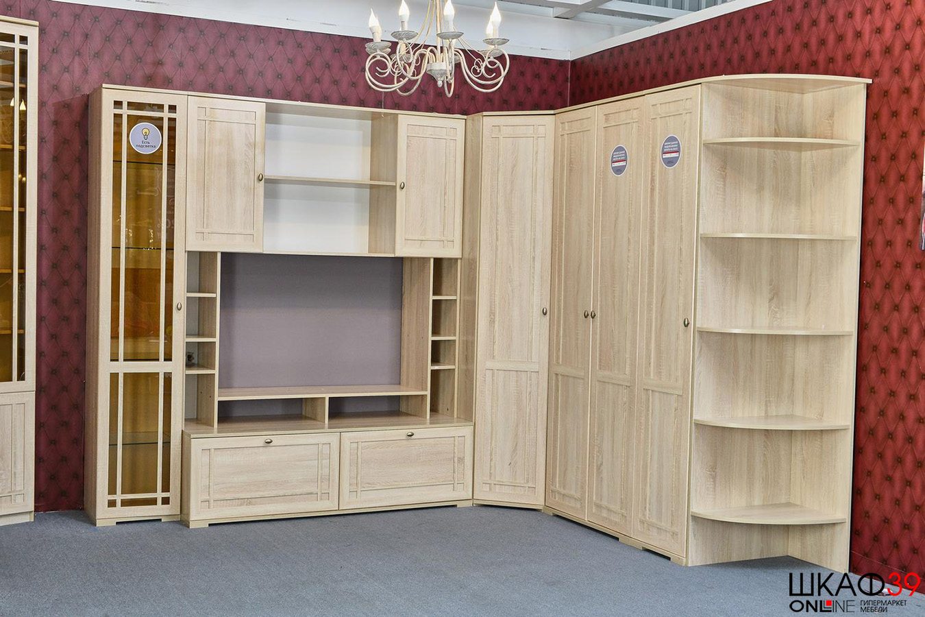 Шкаф распашной для одежды Sherlock 62, дуб сонома