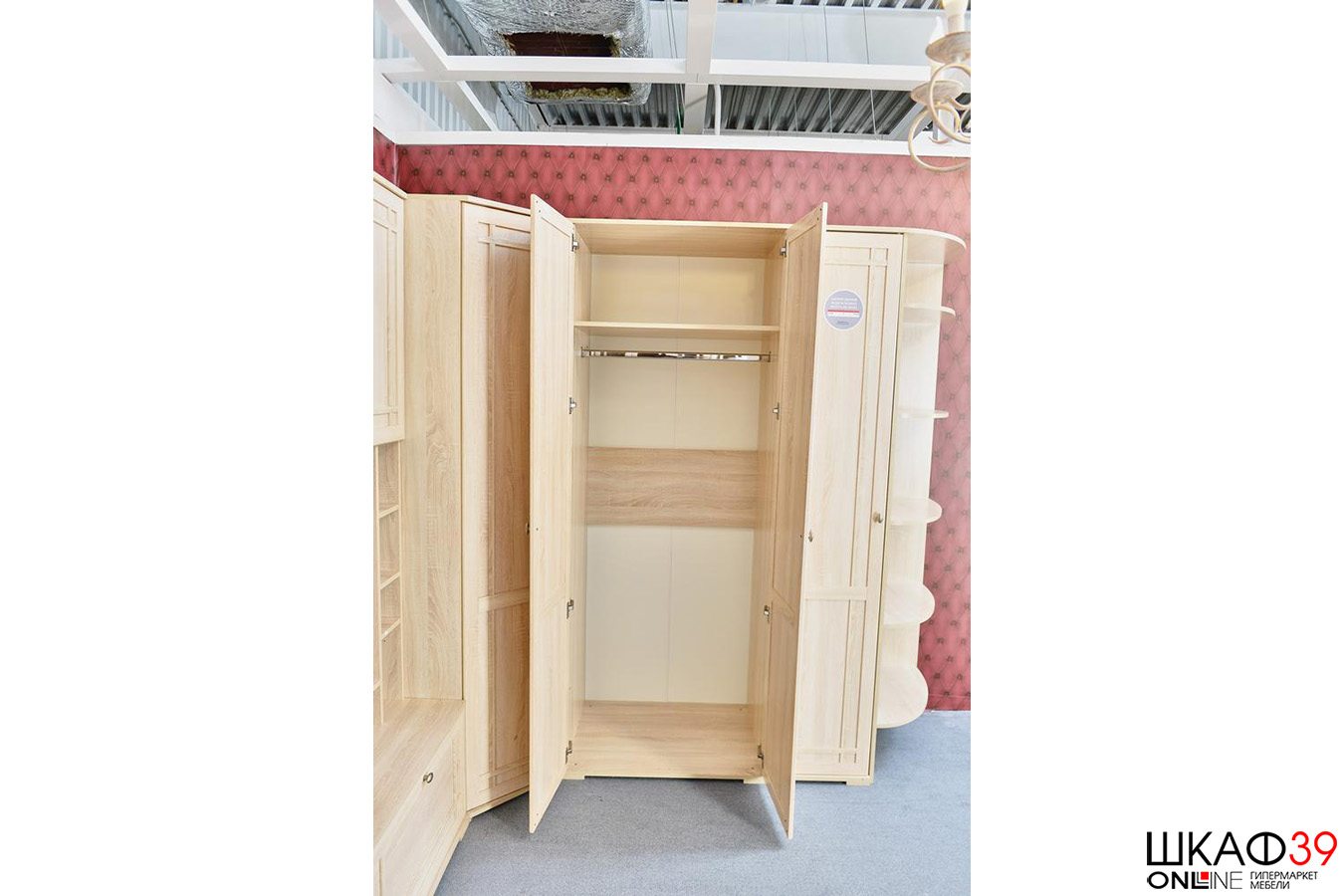 Шкаф распашной для одежды Sherlock 62, дуб сонома